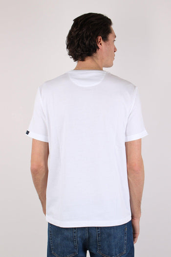 T-shirt Basica Logo Manica Bianco - 4