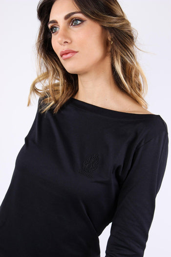 T-shirt Manica 3/4 Logo Nero - 6