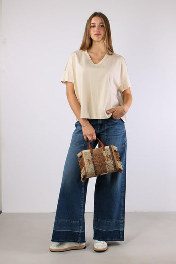 T-shirt Scavo V Organza Crystal Grey - 5