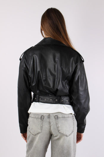Chiodo Over Ecopelle Nero - 5