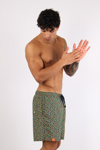 Costume Boxer Stampa Pasta Navy Blue - 4