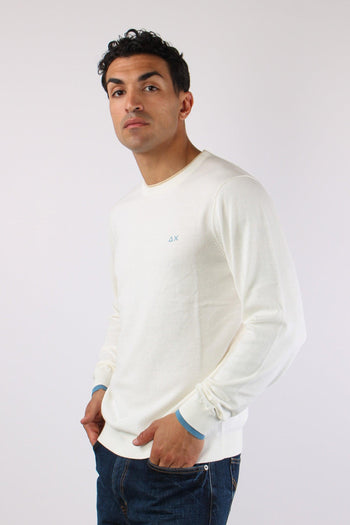 Maglia Collo Contrasto Bianco - 3
