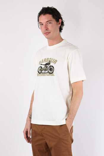 T-shirt Stampa Motorcycling Whisper White - 3