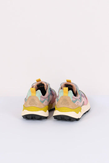Sneakers Yamano Suede Nylon Grey/pink - 3