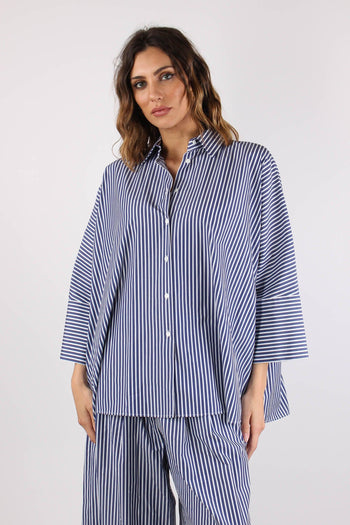 Hudson Camicia Cotone Riga Blu/bianco - 2