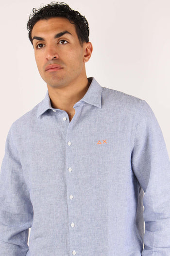 Camicia Misto Lino Riga Navy - 7