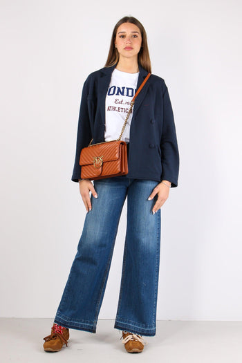 Giacca Doppiopetto Squadrata F Blu - 4