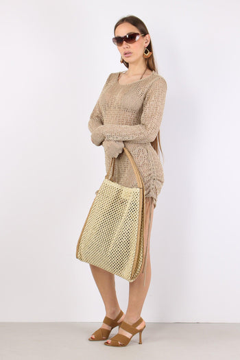 Abito Macrame Arriccio Beige - 4