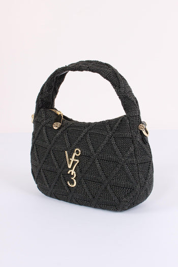 Dalia Mini Hobo Intreccio Croc Nero - 4