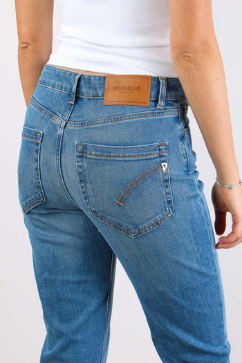 Koons Denim Stretch Bottone Gioiello Denim Scuro - 10