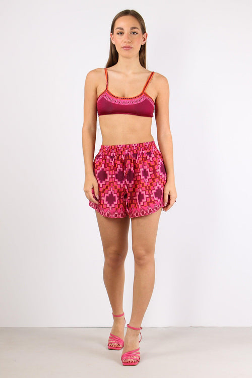 Short Fantasia Etnica Fucsia