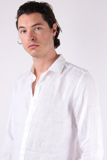 Camicia Lino Colletto Bianco - 7
