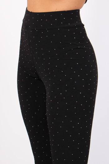 Leggings Jersey Strass Nero - 6