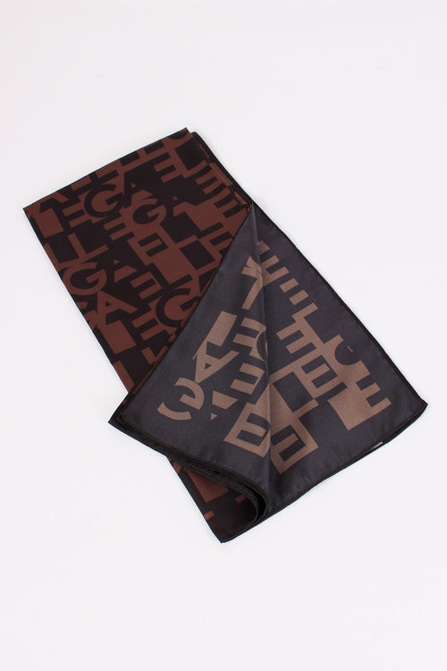 Foulard Multilogo Marrone - 2