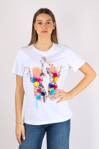 T-shirt Stampa Ciabatta Pon Po Unica - 2