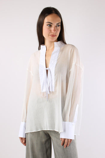 Camicia Chiusura Fiocco White - 4