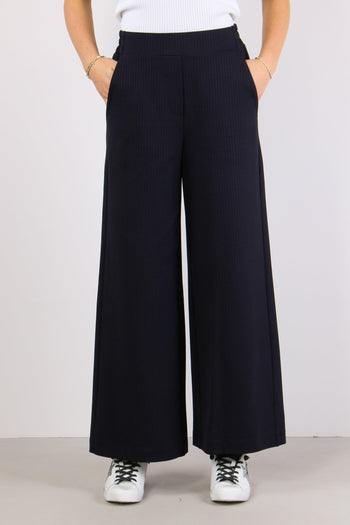 Pantalone Palazzo Gessato Blu - 3