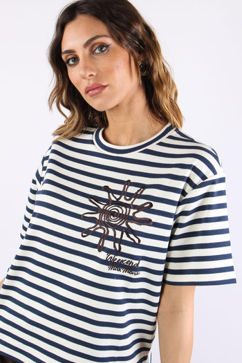 Sabato T-shirt Cotone Ricami Off White - 7