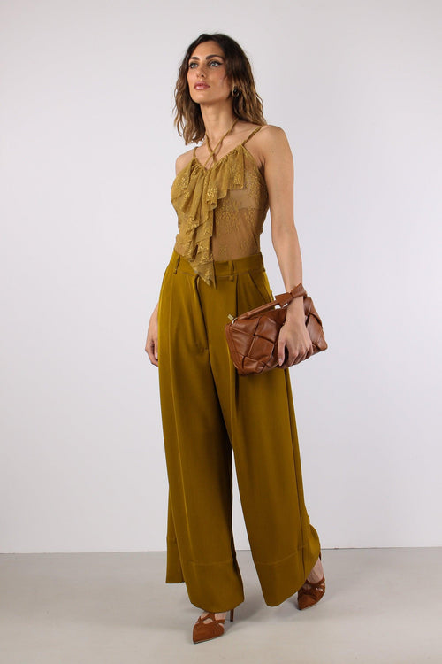 Pantalone Palazzo Fluido Olio