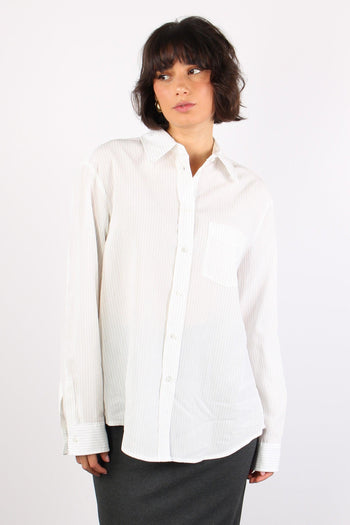 Corea Camicia Bastonetto Rig Bianco/nero - 5