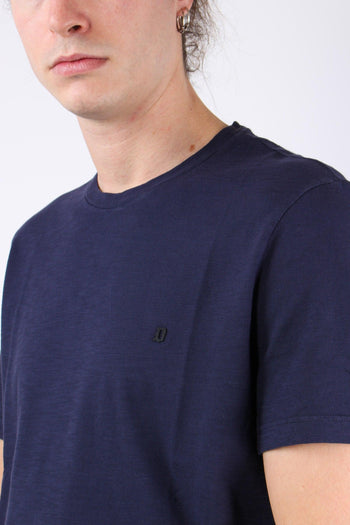 T-shirt Cotone Fiammato Blu - 5