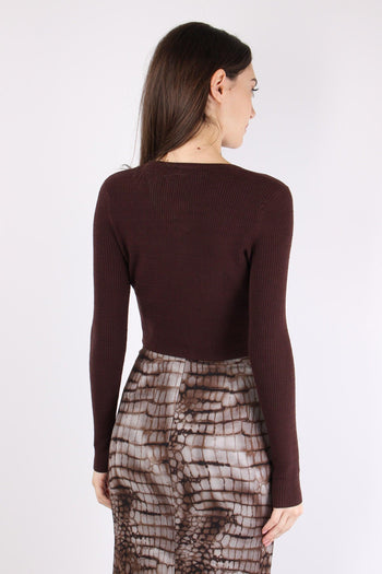 Cardigan Maglia Cacao - 5