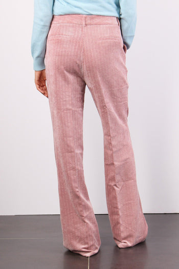 Pantalone Velluto Coste Rosa - 3