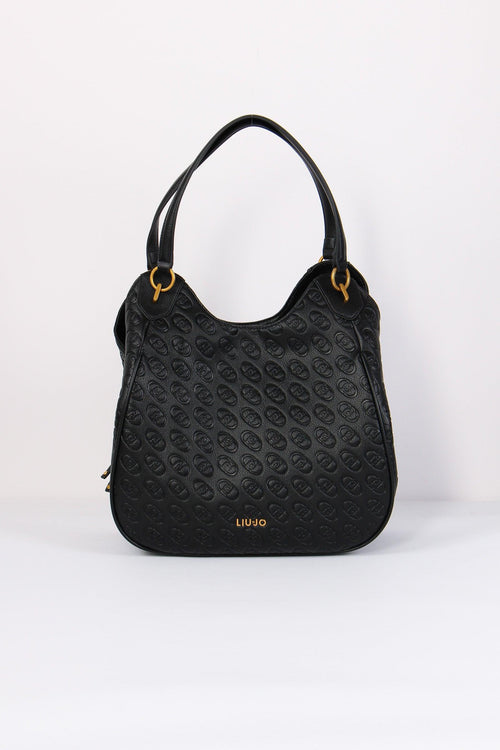 Borsa Hobo 3 Scomparti Nero