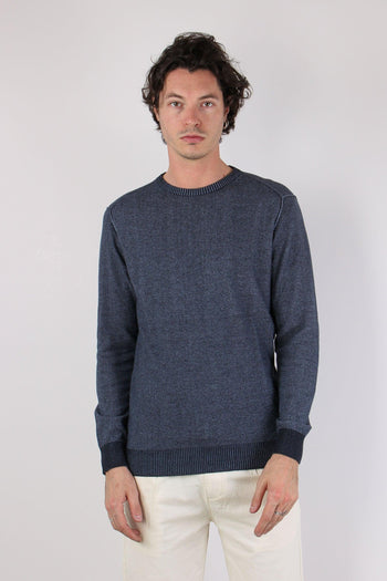 Girocollo Punto Riso Navy - 2