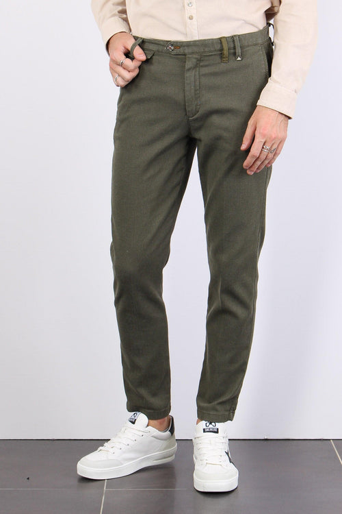 Pantalone Chino Micro Operato Avocado - 2