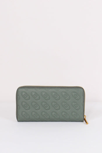 Portafoglio Zip Around Logo Dark Jade - 3