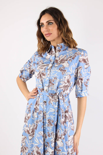 Chemisier Cotone Fantasia Blu Wave - 7