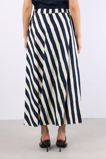 Uomo Gonna Cotone Riga Bianco/blu - 4