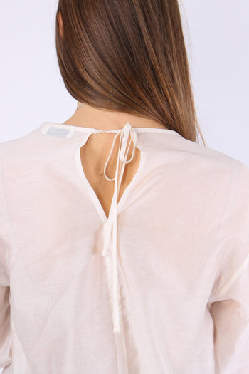 Blusa Mussola Apertura Davanti Burro - 6