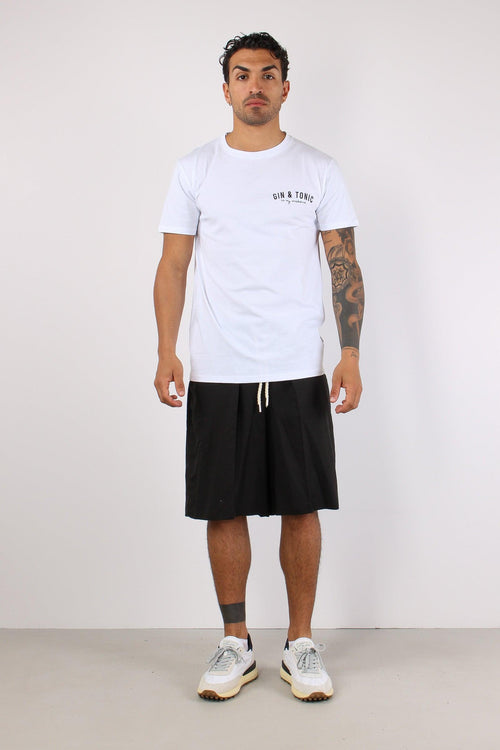 T-shirt Ricamo Gin & Tonic Bianco