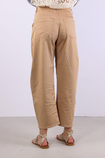Pantalone Barrel Tessuto Legge Biscotto - 4