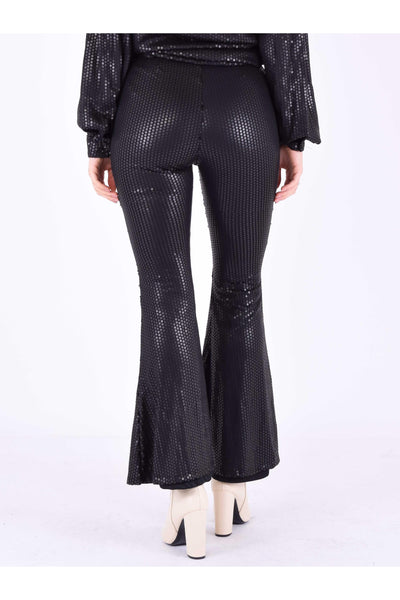 Pantalone Zampa Paillettes Opa Matt Black