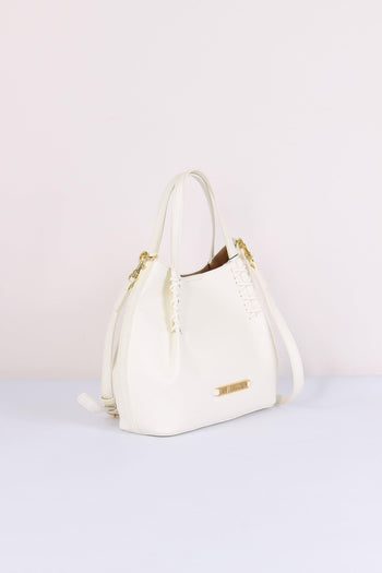 Borsa 2 Manici Intreccio Bianco - 5