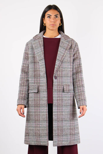 Cappotto Ovetto Check Grigio/vino - 7