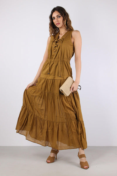 Casarsa Abito Voile Gabardina Bronzo