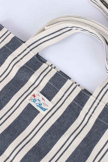 Essential Bag Canvas Blu/beige - 7