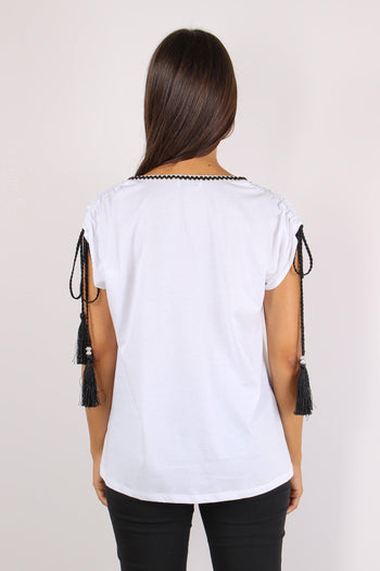 T-shirt Passamanneria Spalla Bianco - 3