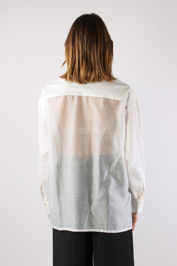 Camicia Bimateriale Bianco - 4