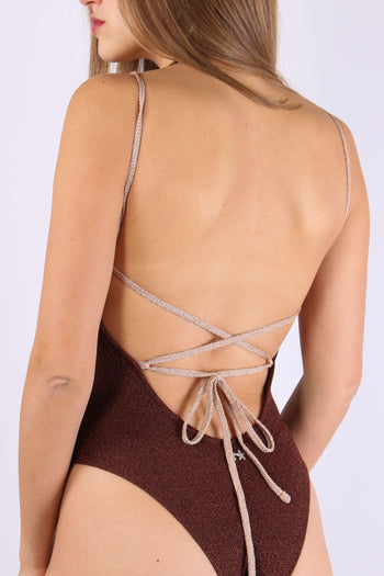 Costume Intero Lurex Bicolor Moro/oro - 8