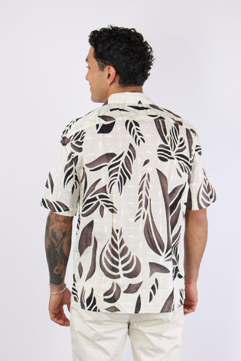 Cu1001 Camicia Mc Fantasia Moro/latte - 4