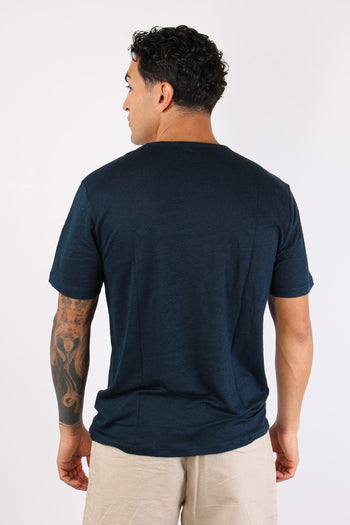 T-shirt Basica Lino Navy Blue - 5