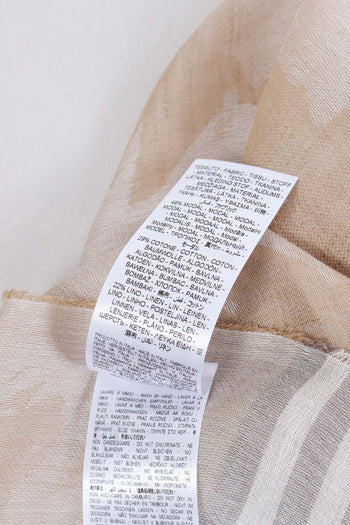 Foulard Fantasia Fiori Lino Fieno - 7