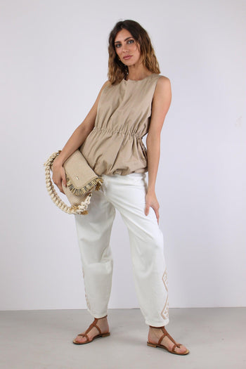 Top Cotone Arriccio Beige - 5
