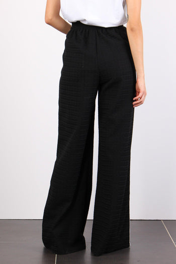 Pantalone Elastico Piping Bnero/panna - 3