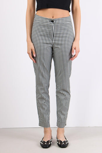 Pantalone Sigaretta Vichy Bianco/nero - 2